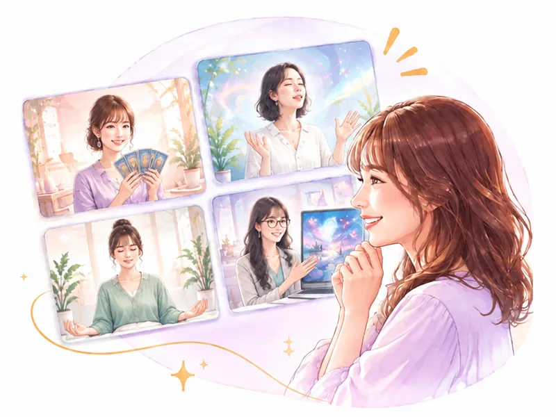 さまざまな出展者のオンラインルームを楽しむイメージ